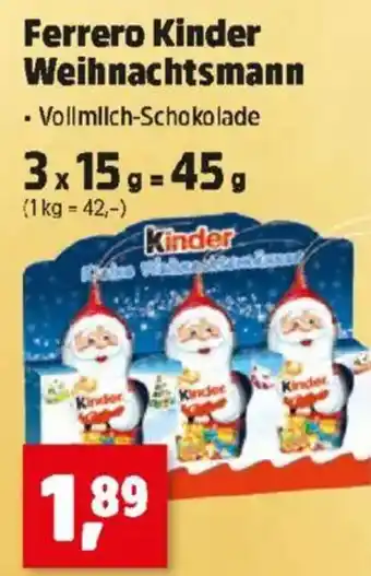 Ferrero Kinder Weihnachtsmann