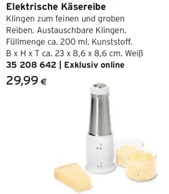 Tchibo Eduscho Elektrische Käsereibe Angebot