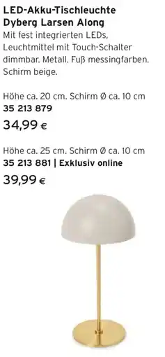 Tchibo Eduscho LED-Akku-Tischleuchte Dyberg Larsen Along Angebot