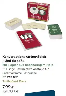 Tchibo Eduscho Konversationskarten-Spiel: Und du so? Angebot