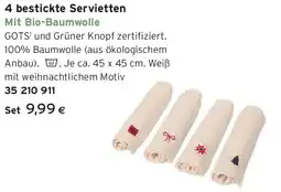 Tchibo Eduscho 4 bestickte Servietten Angebot