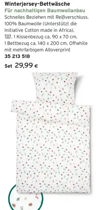 Tchibo Eduscho Winterjersey-Bettwäsche Angebot