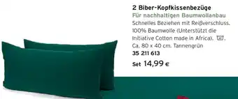Tchibo Eduscho 2 Biber-Kopfkissenbezüge Angebot