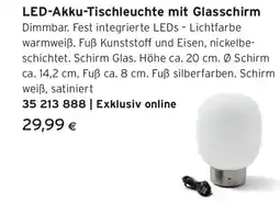 Tchibo Eduscho LED-Akku-Tischleuchte mit Glasschirm Angebot