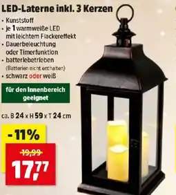 Thomas Philipps LED-Laterne inkl. 3 Kerzen Angebot