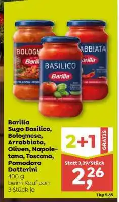 ADEG Barilla Sugo Basilico, Bolognese, Arrabbiata, Oliven, Napoletana, Toscana, Pomodoro Datterini Angebot