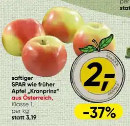 Spar saftiger SPAR wie früher Apfel „Kronprinz“ Angebot