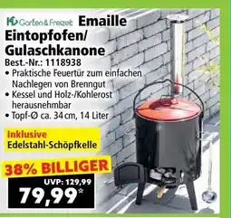 Norma Emaille Eintopfofen Gulaschkanone Angebot