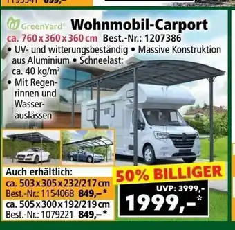 Norma Wohnmobil-Carport Angebot
