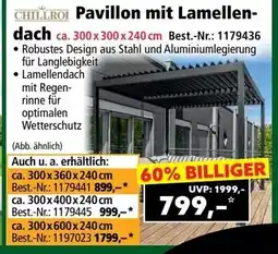 Norma Pavillon mit Lamellen dach Angebot