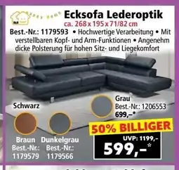 Norma Ecksofa Lederoptik Angebot