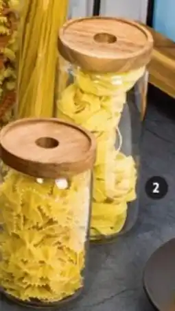 Pagro Diskont Vorratsdose aus Glas, mit Akazien-Deckel Angebot