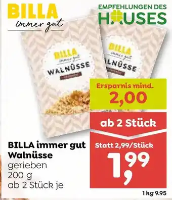Billa immer gut walnusse