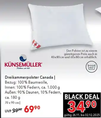 Matratzen Concord Dreikammerpolster Canada Angebot