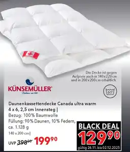 Matratzen Concord Künsemüller Canada 90/10 Daunenkassettendecke Ultra Warm Angebot
