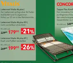 Matratzen Concord Lattenrost Vitalis 46 plus NV Angebot