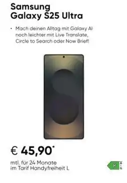 Hartlauer Samsung Galaxy S25 Ultra Angebot