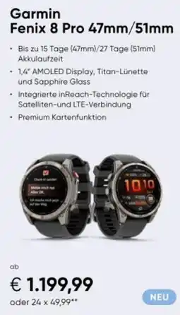 Hartlauer Garmin Fenix 8 Pro 47mm/51mm Angebot