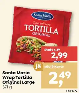 ADEG Santa Maria Wrap Tortilla Original Large Angebot