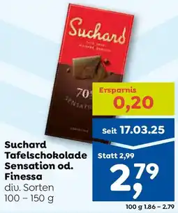 ADEG Suchard Tafelschokolade Sensation od. Finessa Angebot