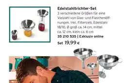 Tchibo Eduscho Edelstahltrichter-Set Angebot