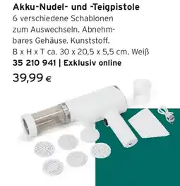 Tchibo Eduscho Akku-Nudel- und -Teigpistole Angebot