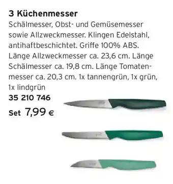 3 Küchenmesser