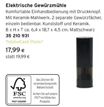 Elektrische Gewürzmühle