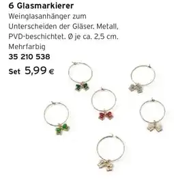 Tchibo Eduscho 6 Glasmarkierer Angebot