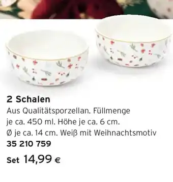 Tchibo Eduscho 2 Schalen Angebot