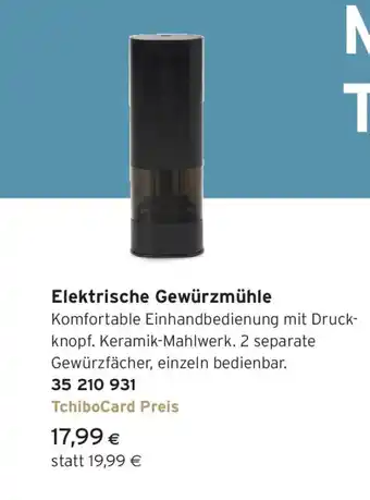 Tchibo Eduscho Elektrische Gewürzmühle Angebot
