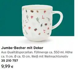 Tchibo Eduscho Jumbo-Becher mit Dekor Angebot