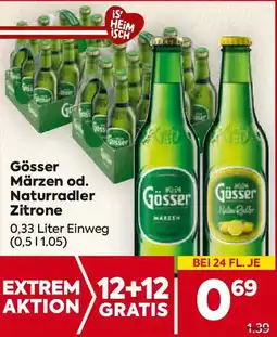 Billa Gösser Märzen od. Naturradler Zitrone Angebot