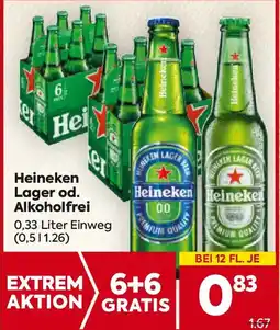 Billa Heineken Lager od. Alkoholfrei Angebot