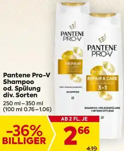 Billa Pantene Pro-V Shampoo od. Spülung Angebot