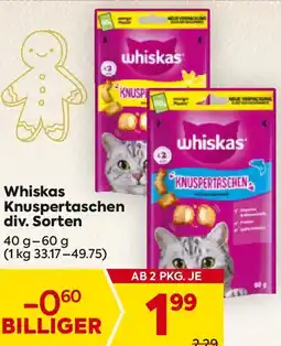 Billa Whiskas Knuspertaschen Angebot