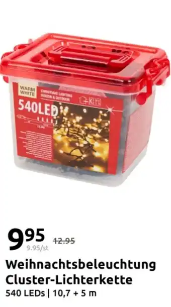 Action Weihnachtsbeleuchtung Cluster-Lichterkette Angebot