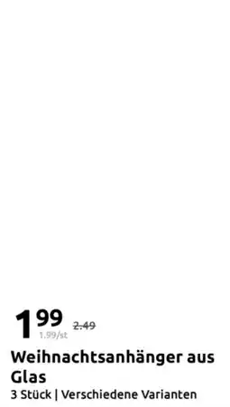 Action Weihnachtsanhänger aus glas Angebot