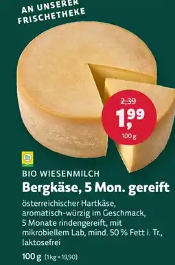 Denn's Biomarkt Bergkäse, 5 Mon. gereift Angebot