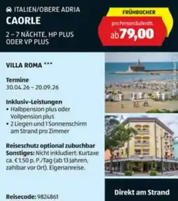 Hofer Reisen Italien/obere adria caorle Angebot