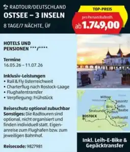 Hofer Reisen Radtour/deutschland ostsee - 3 inseln Angebot