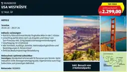 Hofer Reisen Rundreise usa westküste Angebot