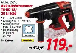 Zgonc Akku-Bohrhammer TE-HD 18/ 20 Li Solo Angebot