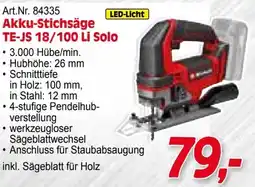 Zgonc Akku-Stichsäge TE-JS 18/100 Li Solo Angebot