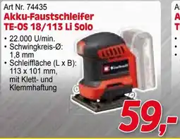 Zgonc Akku-Faustschleifer TE-OS 18/113 Li Solo Angebot
