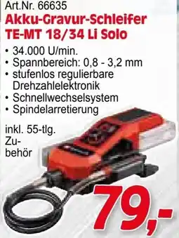 Zgonc Akku-Gravur-Schleifer TE-MT 18/34 Li Solo Angebot