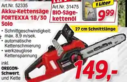 Zgonc Akku-Kettensäge FORTEXXA 18/30 Solo Angebot