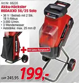 Zgonc Akku-Häcksler REDAXXO 36/25 Solo Angebot