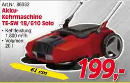 Zgonc Akku- Kehrmaschine TE-SW 18/610 Solo Angebot