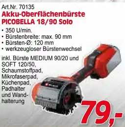 Zgonc Akku-Oberflächenbürste PICOBELLA 18/90 Solo Angebot